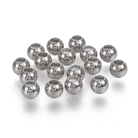 Perles en 202 acier inoxydable STAS-K204-02E-P-1