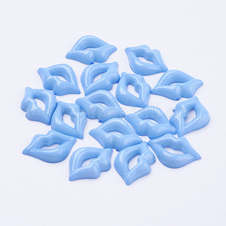 Cabochons en forme de lèvre en acrylique X-BUTT-E024-B-07-1