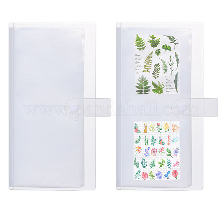 1 сетчатый прозрачный пластиковый альбом для хранения фотокарточек AJEW-WH0419-72B-1