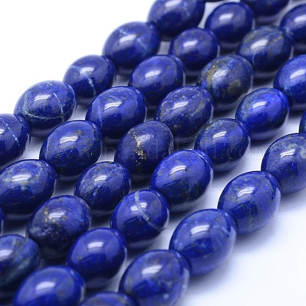 Natural Lapis Lazuli Beads Strands G-P342-08-13x18mm-A-1