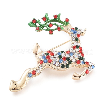 Golden Plated Alloy Brooches JEWB-L011-005G-1