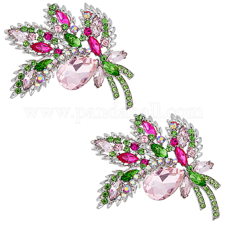 HOBBIESAY Rhinestone Brooch Pin Elegant Crystal Brooch Pin Breastpin Crystal Pin for Hat Scarf Suit Sweater Pins Decorations for Parties JEWB-HY0001-07-1