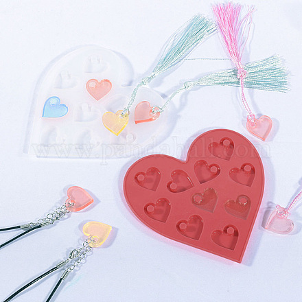 Stampi in silicone con ciondolo cuore fai da te DIY-G051-C01-1