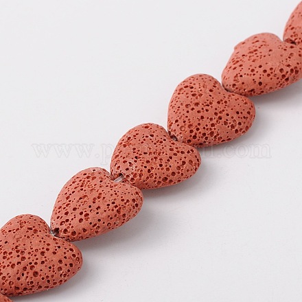 Dyed Natural Lava Rock Bead Strands G917-5-1