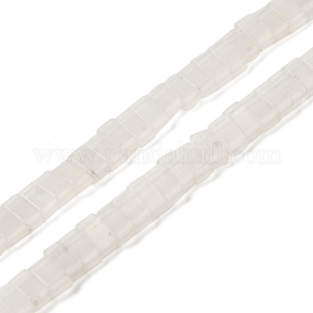 Natürliche weiße Jade perlen Stränge G-Z045-A06-01-1
