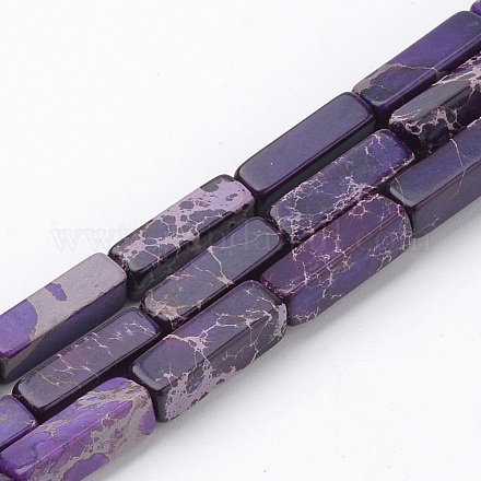 Synthetic Imperial Jasper Beads Strands G-R361-01C-4x13-1