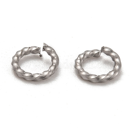 304 Stainless Steel Twisted Jump Rings STAS-H129-06P-1