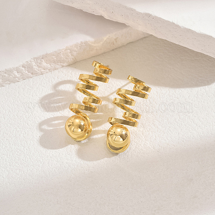 Серьги-гвоздики из нержавеющей стали с подвесками DP0671-2-1