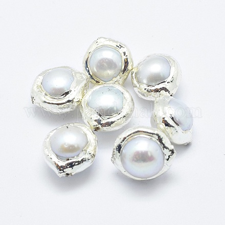 Perlas naturales abalorios de agua dulce cultivadas PEAR-G005-04P-1