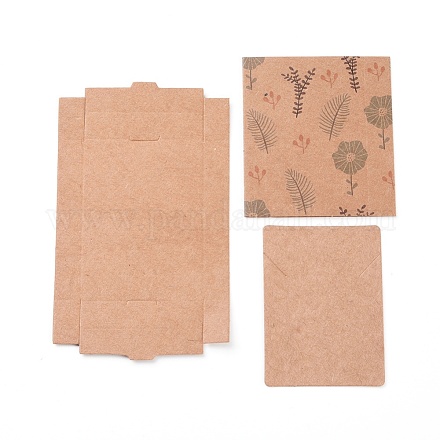 Kraft Paper Boxes and Necklace Jewelry Display Cards CON-L016-B06-1