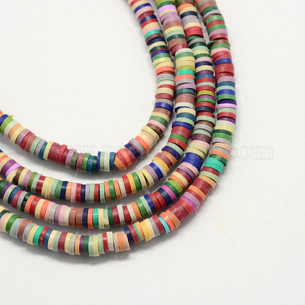 Handmade Polymer Clay Beads X-CLAY-R067-8.0mm-M2-1