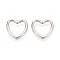 304 Stainless Steel Linking Rings, Heart, Non-Tarnish, Stainless Steel Color, 14x14x2mm, Inner Diameter: 8x10.5mm