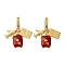 Brass Micro Pave Cubic Zirconia Pendants, Airplane Luggage, with Enamel, Cadmium Free & Lead Free, Rack Plating, Long-Lasting Plated, Real 18K Gold Plated, 32.5mm, Hole: 6mm