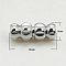 Brass Screw  Clasps, Platinum Color, 12x5mm, Hole: 0.5mm