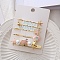 Conch/Starfish/Shell Shape Alloy Hair Bobby Pin Sets, with Rhinestone and Plastic Imitation Pearl and Enamel, Pink, 55~63mm, 5pcs/set