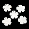 Shell Pendants, Flower, White, about 30mm in diameter, hole: 1mm
