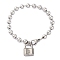 304 Stainless Steel Bracelets, Stainless Steel Color, Lock, 7-5/8 inch(19.4cm)