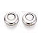 304 Stainless Steel Charms,  Flat Round, Stainless Steel Color, 9x3mm, Hole: 4mm