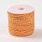 Rivet Faux Suede Cord, Faux Suede Lace, with Aluminum, Orange, 3x2mm, about 20yards/roll