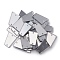 Sew On Mirror Rhinestones, Trapezoid Shape Acrylic Pieces, with Holes for Costume Evening Dresses Clothing Wedding Dress Decoration, Silver, 14x19.5x1.5mm, Hole: 1mm