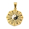 Ion Plating(IP) 304 Stainless Steel Pendants, with Enamel, Bagua Formation, Yin Yang Charm, Golden, 30x25.5x2.5mm, Hole: 8.5x4.5mm