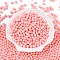 Opaque Baking Painted Glass Beads, Round, Light Coral, 5.5x4.5~5mm, Hole: 1mm, about 2500pcs/pound