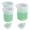 Silicone Mixing Cups & Measuring Cups, White, 64~87x20~71x42.5~93mm, Inner Diameter: 58~68x40.5~77mm, 5pcs/set