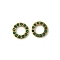 304 Stainless Steel Rhinestone Cabochons, Ion Plating(IP), Golden, Ring, 8.5x1.5mm