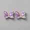 Plastic Cabochons, Butterfly, Violet, 21.5x27.5x8.5mm