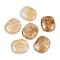 Natural Quartz Beads, Rectangle, Goldenrod, 27.5~28x23.5~24x7.5~8.5mm, Hole: 0.9~1mm