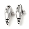 925 Thailand Sterling Silver Lobster Claw Clasps, Antique Silver, 12x5x3mm, Hole: 0.7mm