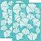 OLYCRAFT 2Pcs Self-Adhesive Silk Screen Printing Stencil Ginkgo Biloba Pattern Mesh Transfers Silk Screen Reusable Stencil for Painting on Wood T-Shirt Fabric Bags - 280x220mm