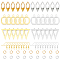 DIY Dangle Earring Making Kits, 48Pcs Oval & Geometry Brass Pendants, Brass Earring Hooks & Iron Jump Rings, Platinum & Golden, 248pcs/box