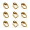 Ion Plating(IP) 304 Stainless Steel Snap on Bails, Golden, 8x6x0.5mm