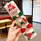 Christmas Theme Cloth Felt Fabric Alligator Hair Clip, with Alloy Clip, Mixed Color, 70x60x17mm