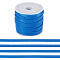 10 Yards Korean Waxed Polyester Cord, Flat, Blue, 4mm, about 10.00 Yards(9.14m)/Set