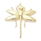 Dragonfly Charms Brass Pendants, Long-Lasting Plated, Rack Plating, Lead Free & Cadmium Free, Real 18K Gold Plated, 74x64x7mm, Hole: 6.5x3.5mm