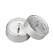 Round Cardboard Ring Storage Boxes, Bowknot Jewelry Case with White Sponge Inside, for Rings Storage, Silver, 5.5x3.5cm, 30Pcs/set
