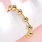 Brass Round Beads Slider Bracelets for Women, Golden, 1-5/8 inch(4.2cm)~2-7/8 inch(7.2cm)