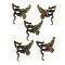 Alloy Chandelier Component Links, Butterfly, Antique Bronze, 28x26mm, Hole: 1mm