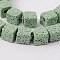 Dyed & Natural Lava Rock Beads Strands, Cube, Light Green, 8~9x8~9x8~9mm, Hole: 1mm, about 43pcs/strand, 15.74 inch