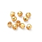 Brass Beads, Round, Faceted, Long-Lasting Plated, Lead Free & Cadmium Free, Rack Plating, Real 24K Gold Plated, 2.8x2.3mm, Hole: 1.5mm