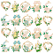 20Pcs 10 Styles Alloy Enamel Pendants, with Rhinestone, Mixed Shapes, Mixed Color, 25~31x21~27x1~2mm, Hole: 1.8~2mm, 2pcs/style