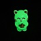 Luminous Resin Lucky Cat Display Decorations, Home Office Decoration, Glow in the Dark, White, 30.5x17x17.5mm