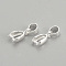 925 Sterling Silver Pendants, Ice Pick & Pinch Bails, with 925 Stamp, Silver, 13.5mm, Hole: 4mm, Pin: 0.5mm