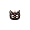 Zinc Alloy Pendants, Cat, Black, 22x20mm