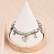 304 Stainless Steel Multi-strand Bracelets, Charm Bracelets for Women, Heart, Stainless Steel Color, 7-1/2 inch(18.9cm)