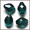 Imitation Austrian Crystal Beads, Grade AAA, K9 Glass, Faceted, Bicone, Dark Cyan, 6x9.5mm, Hole: 0.7~0.9mm