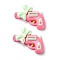 Toy Theme Opaque Resin Decoden Cabochons, Gun Shape with Bowknot, Hot Pink, 26x30x8mm