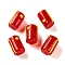 Handmade Lampwork Beads, Bumpy Column, Crimson, 15~16x12~14x11~12mm, Hole: 1.6~1.8mm